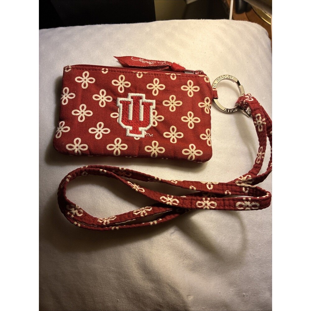 Vera Bradley IU Collegiate Wallet Indiana University Bloomington IU Lanyard